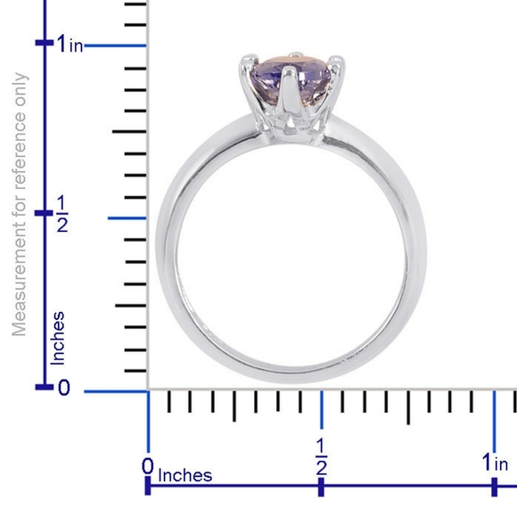 Blue Sapphire CZ SS Ring - Picture 3 of 3